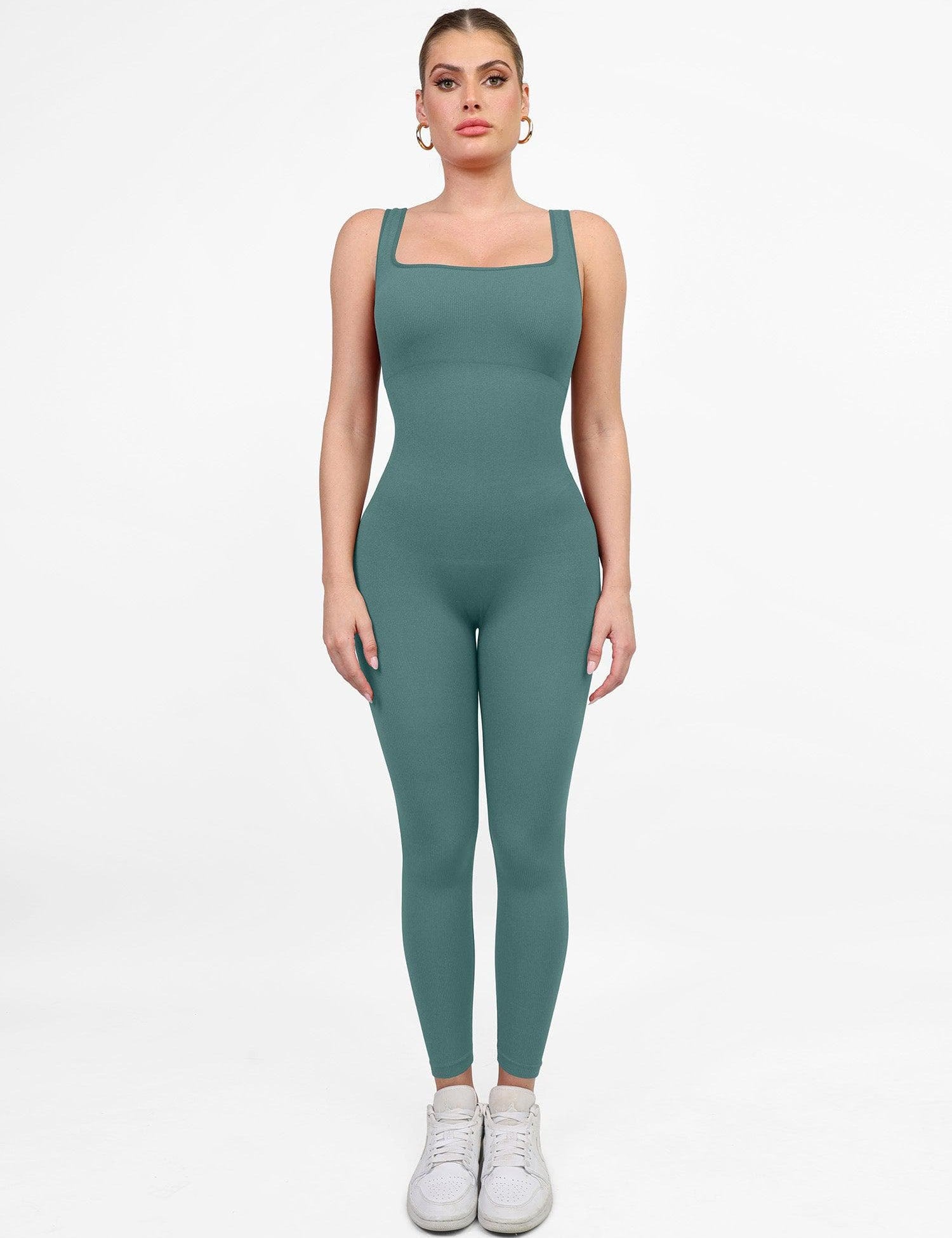 Popilush® Yoga Activewear Jumpsuit The Shapewear Jumpsuit Seamless Square Neck One Piece Sport