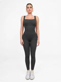 Popilush® Yoga Activewear Jumpsuit Grey / XS The Shapewear Jumpsuit Seamless Square Neck One Piece Sport