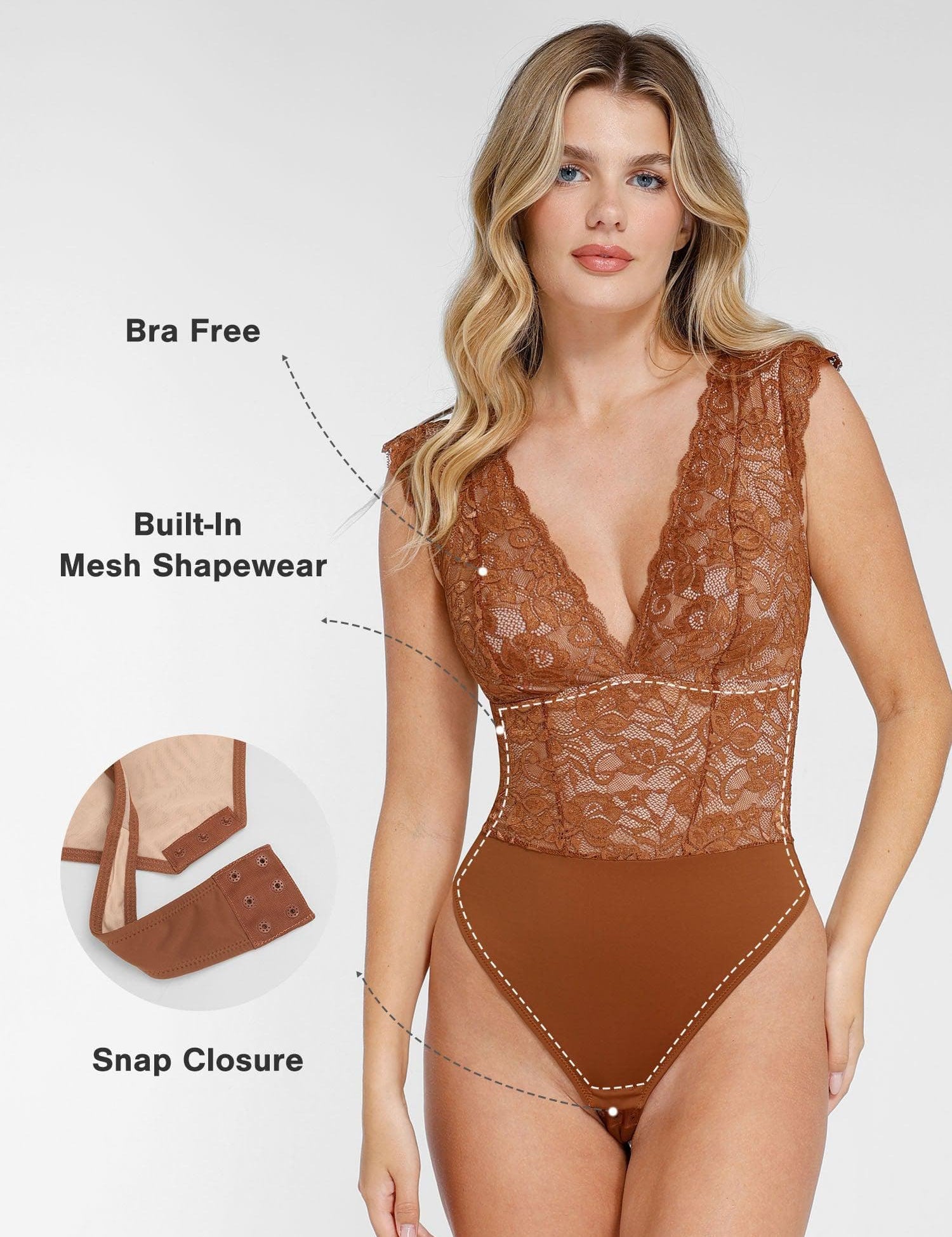 Popilush® Sexy Tops Body Shaper The Shapewear Lace Bodysuit or Skirt