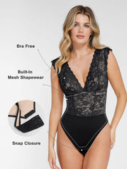 Popilush® Sexy Tops Body Shaper The Shapewear Lace Bodysuit or Skirt