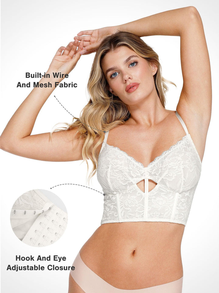 Popilush® Cami Crop Top Bra The Shapewear Lace Bra or Skirt