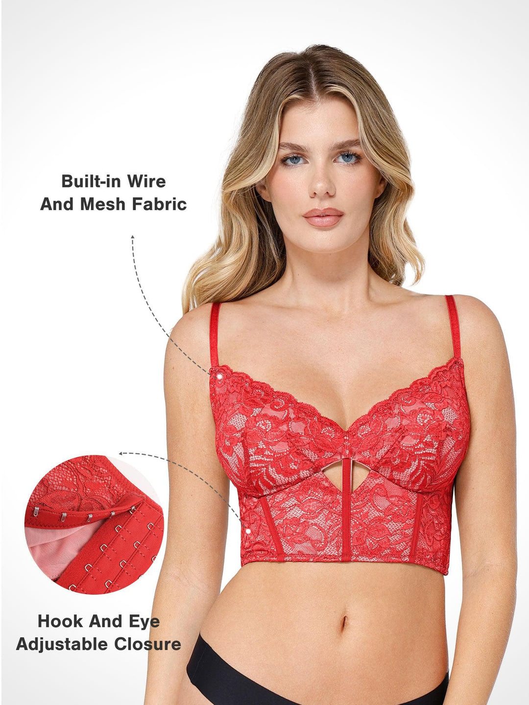 Popilush® Cami Crop Top Bra The Shapewear Lace Bra or Skirt