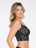 Popilush® Cami Crop Top Bra The Shapewear Lace Corset Top or Split Skirt