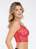 Popilush® Cami Crop Top Bra The Shapewear Lace Corset Top or Split Skirt