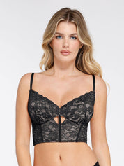 Popilush® Cami Crop Top Bra Top / Black / XS The Shapewear Lace Corset Top or Split Skirt