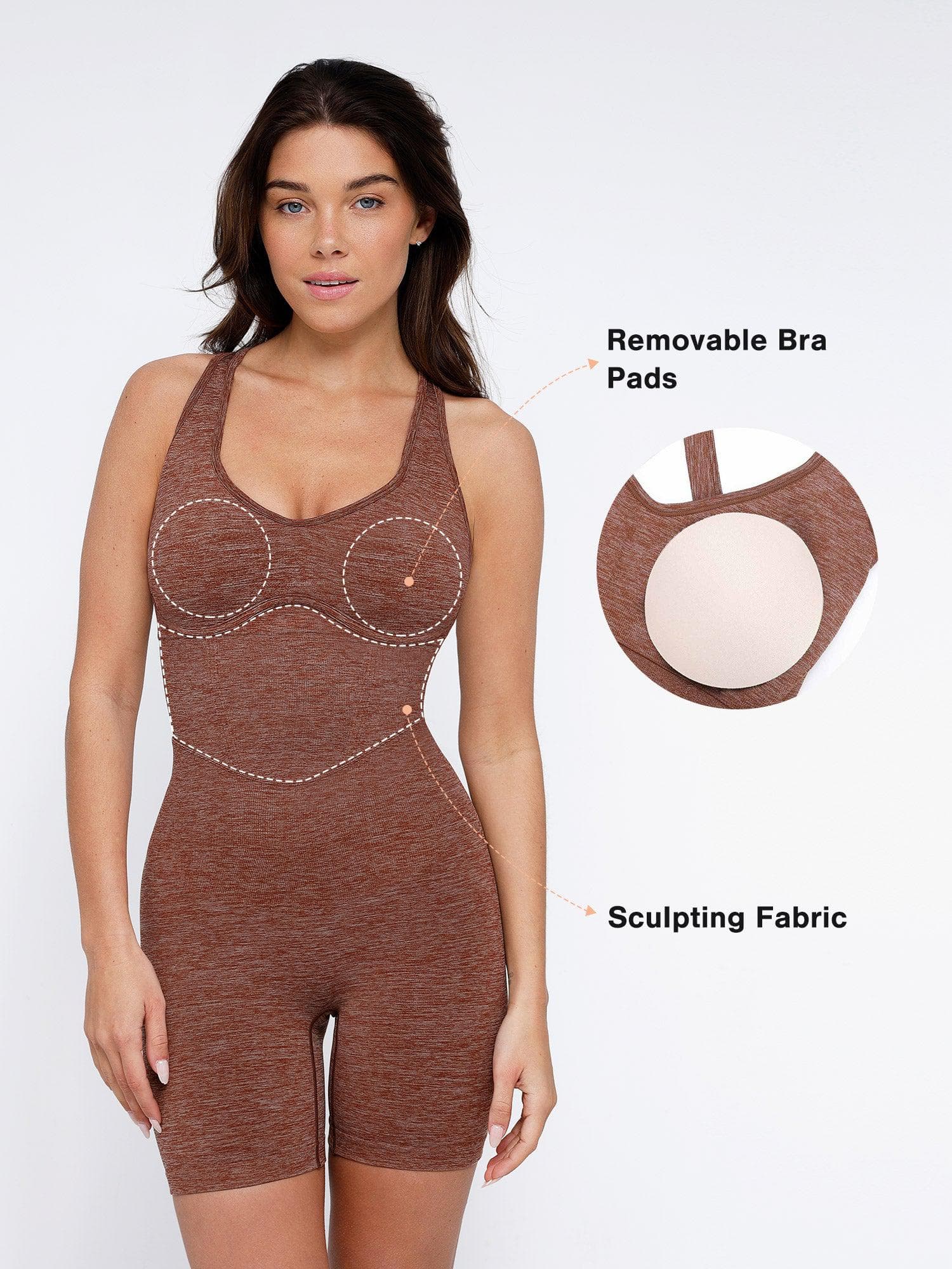 Popilush® The Shapewear Romper Seamless Sport Crossback