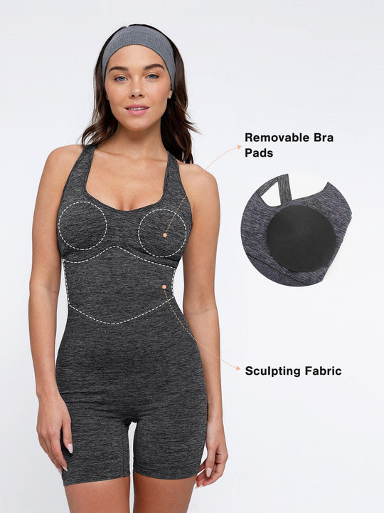 Popilush® The Shapewear Romper Seamless Sport Crossback