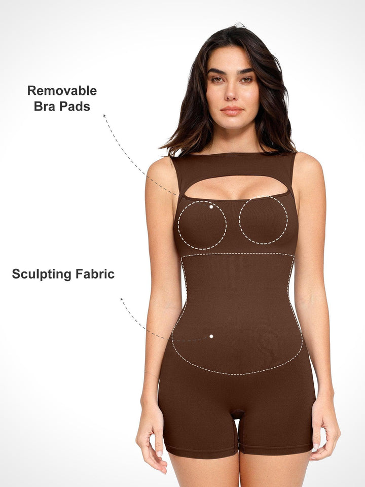 Popilush® Seamless Tummy Control Cut-Out Romper