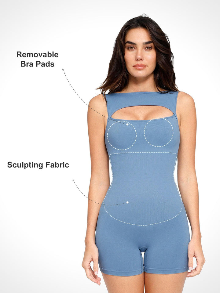 Popilush® Seamless Tummy Control Cut-Out Romper