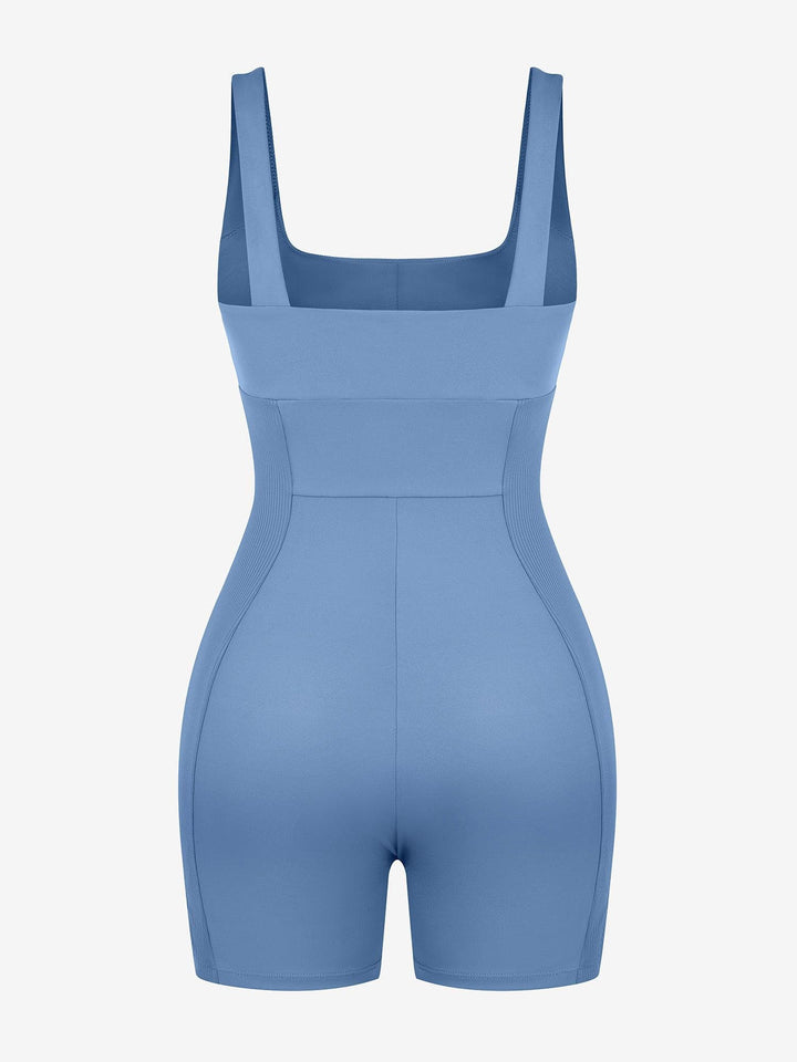 Popilush® Square Neck Patchwork Shapewear Romper