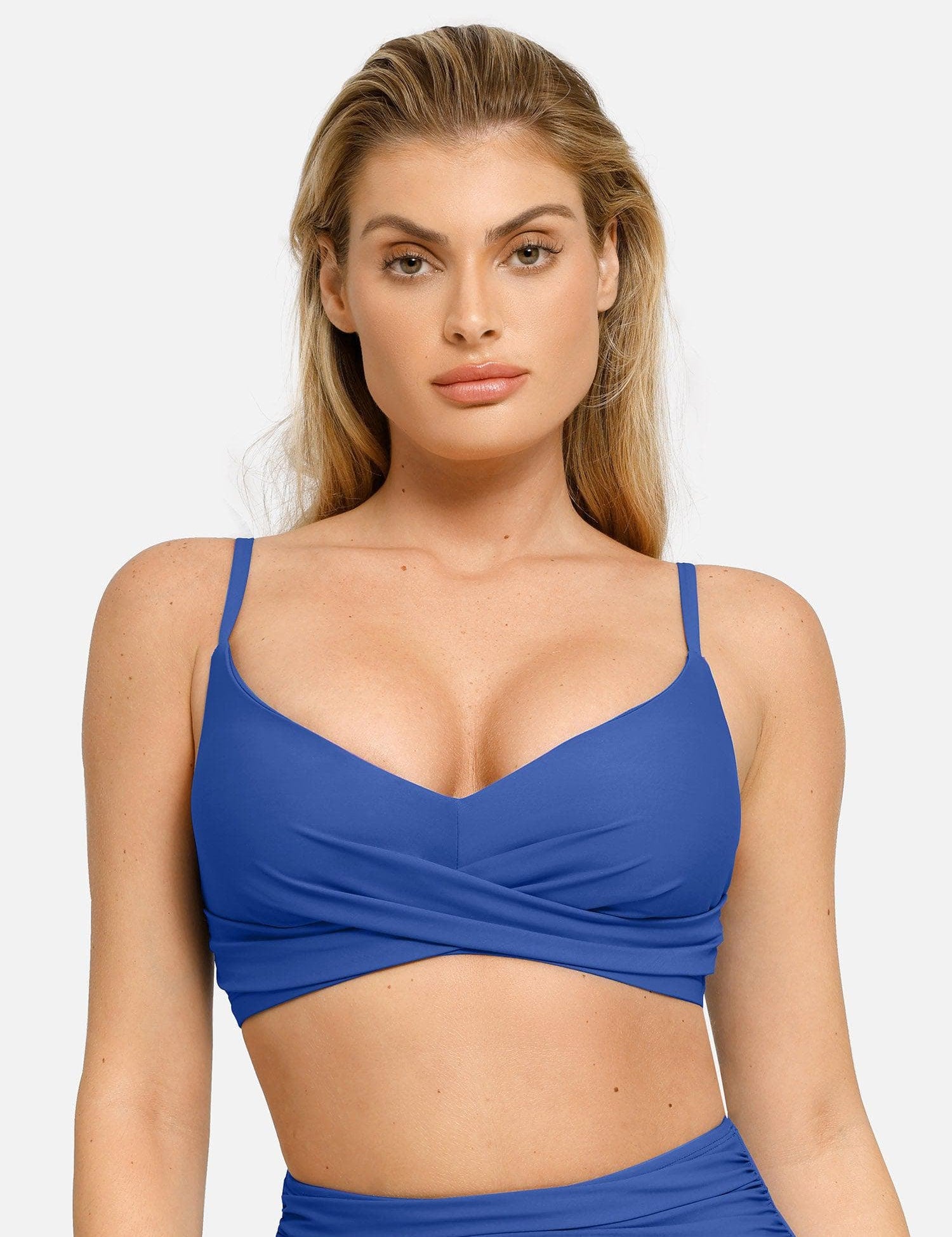  S Ruched High-Waist Bikini Set