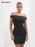 Shapewear Off-the-Shoulder Bodycon Mini Dress