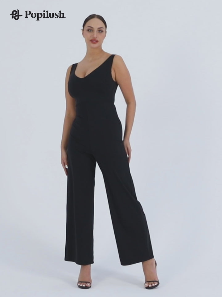 Shapewear Slimming Wide-Leg Jumpsuit