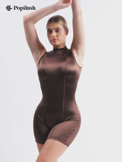 Metallic Shiny Shapewear Romper Or Jumpsuit