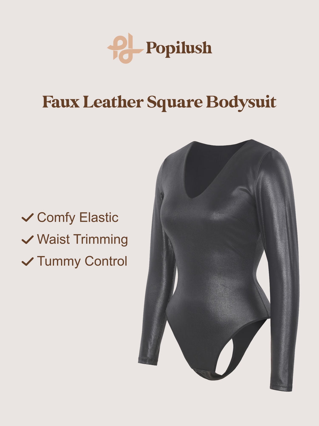 Sassy in leather 💋 #popilush #popilushofficial #bodysuit