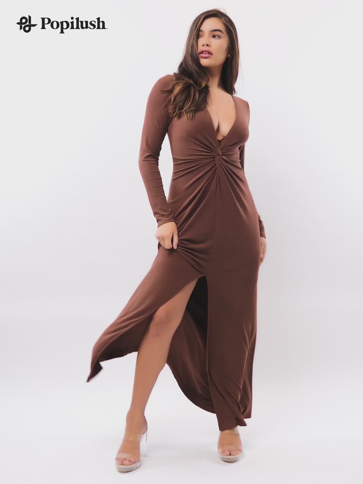 The Shapewear Dresses Long Sleeve Split