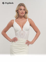 The Shapewear Bodysuit Full Coverage Alluring Plunge Lace