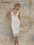 Shapewear Built-In Sculpting Lace Trim Midi Slip Dress