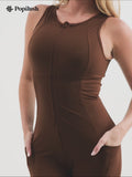 Shapewear Sleeveless Body-Sculpting Zip Front Jumpsuit