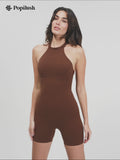 Shapewear Sculpting Cutaway Halter Romper